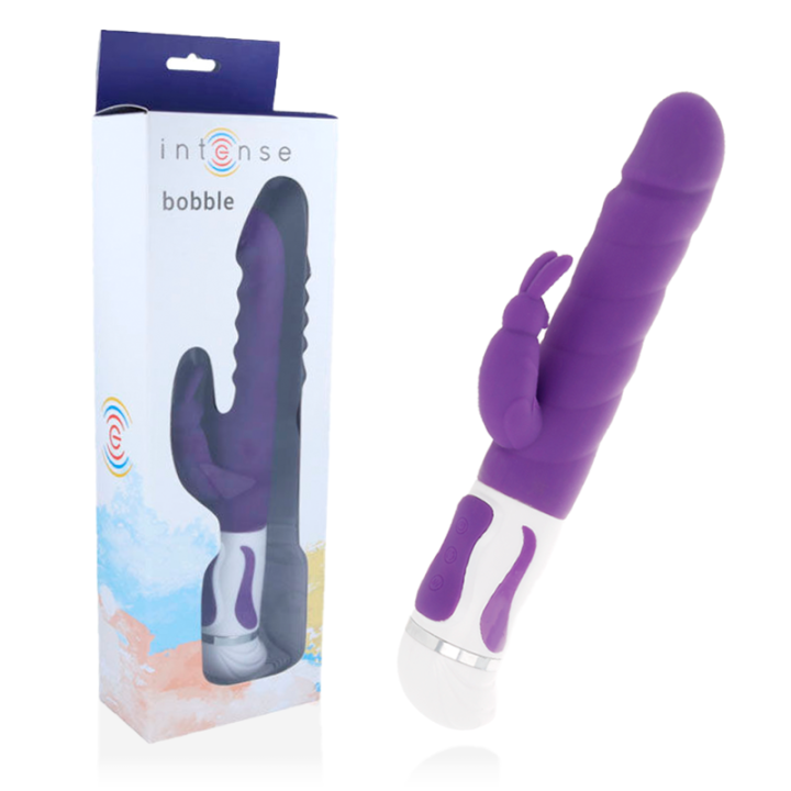 INTENSE - BOBBLE VIBRADOR ROTADOR SILICONA LILA | VibraZon
