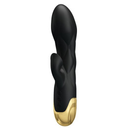 PRETTY LOVE - VIBRADOR DE LUJO BAÑADO EN ORO RECARGABLE NEGRO | VibraZon