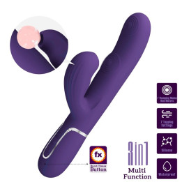 PRETTY LOVE - PERLITA VIBRADOR PUNTO G 3 EN 1 MULTIFUNCIÓN MORADO | VibraZon