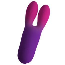 ROCKS- OFF - GLO-GIRL BUNNY VIBRADOR FLEXIBLE MORADO | VibraZon