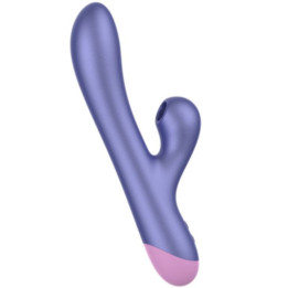 ROMP - PULSE VIBRADOR RABBIT DUAL PUNTO G AZUL ELÉCTRICO | VibraZon