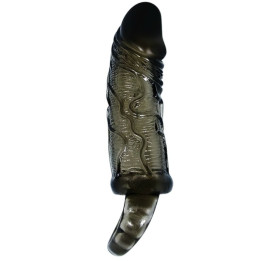 BAILE - FUNDA EXTENSORA PENE CON STRAP PARA TESTÍCULOS NEGRO 13.5 CM | VibraZon