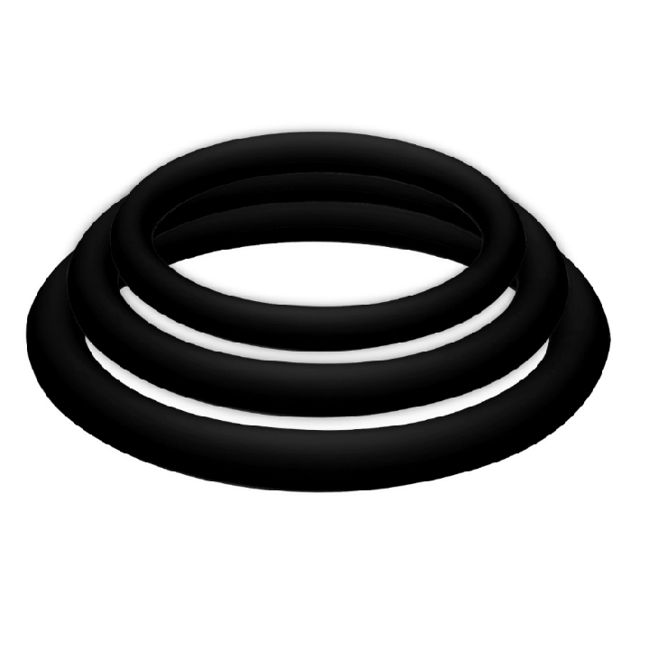 JOYDIVISION POTENZDUO - PLUS PACK 3 ANILLOS PARA PENE NEGRO - S, M, L | VibraZon