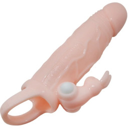BAILE - BRAVE MAN FUNDA PENE CON RABBIT VIBRADOR 16.5 CM NATURAL | VibraZon