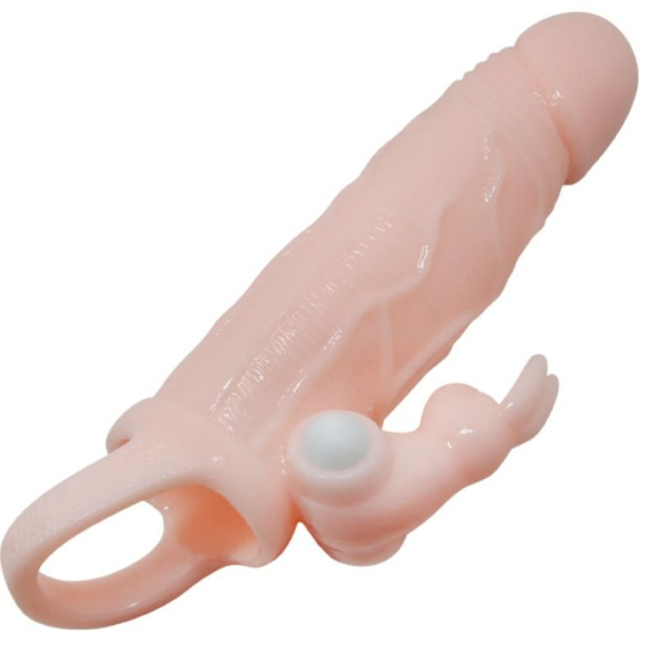 BAILE - BRAVE MAN FUNDA PENE CON RABBIT VIBRADOR 16.5 CM NATURAL | VibraZon
