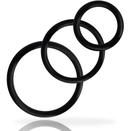ADDICTED JUGUETES - SET ANILLOS PENE NEGRO | VibraZon