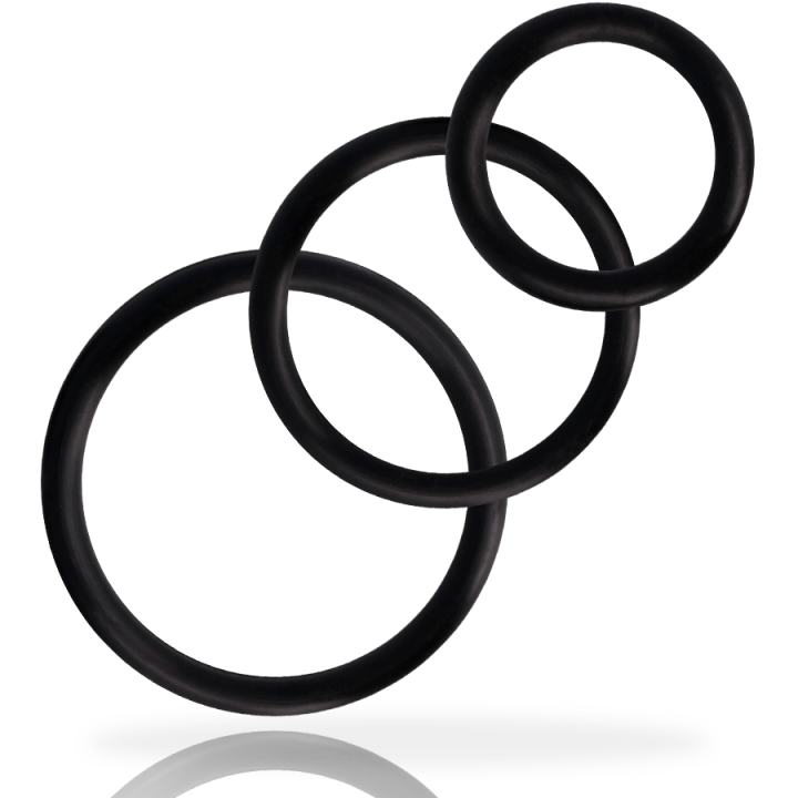 ADDICTED JUGUETES - SET ANILLOS PENE NEGRO | VibraZon