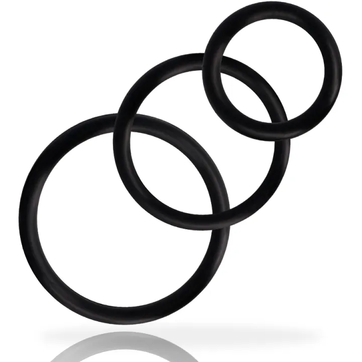 ADDICTED JUGUETES - SET ANILLOS PENE NEGRO