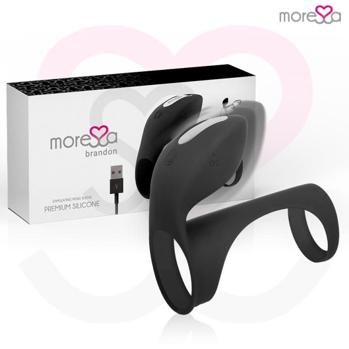 MORESSA - BRANDON POTENTE ANILLO VIBRADOR CON FUNDA DE ENGROSAMIENTO MASCULINO | VibraZon