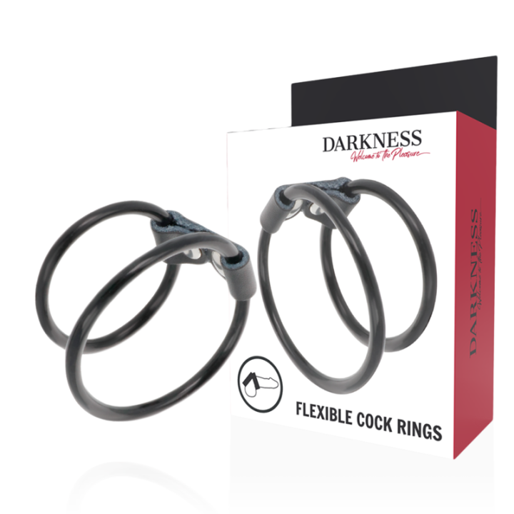 DARKNESS - ANILLA FLEXIBLE DOBLE PARA EL PENE | VibraZon