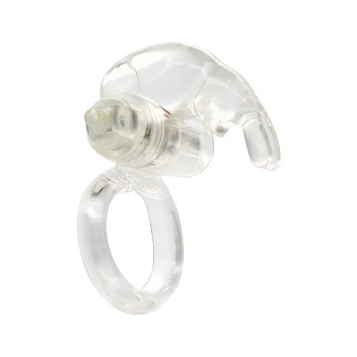 SEVEN CREATIONS - ANILLO VIBRADOR DE SILICONA TRANSPARENTE