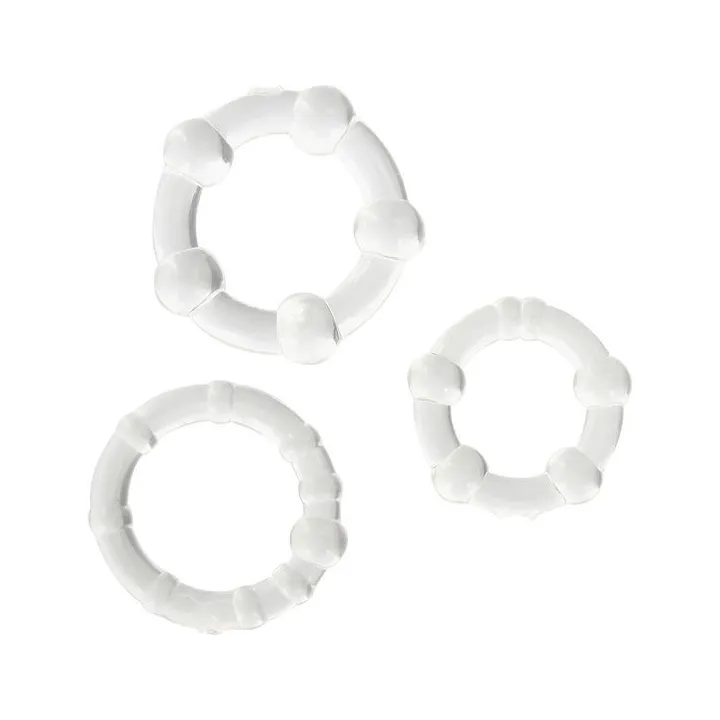 SEVEN CREATIONS - JUEGO TRES ANILLOS PENE TRANSPARENTE