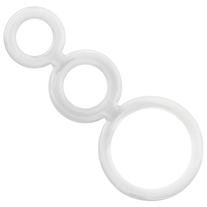ADDICTED JUGUETES - SET ANILLOS PENE Y TESTÍCULOS CLEAR | VibraZon