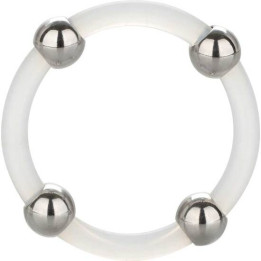 CALEXOTICS - ANILLO DE SILICONA CON CUENTAS DE ACERO TALLA L | VibraZon