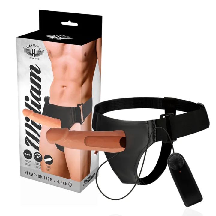 ARNES ATTRACTION - ARNÉS HUECO WILLIAN CON VIBRADOR 17 CM -O- 4.5 CM
