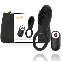 COQUETTE CHIC DESIRE - ANILLO VIBRADOR CONTROL REMOTO RECARGABLE NEGRO / DORADO | VibraZon