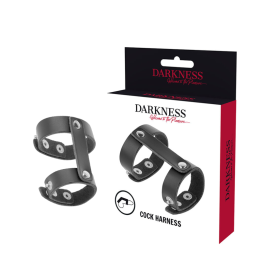 DARKNESS - ANILLO PENE Y TESTÍCULOS AJUSTABLE LEATHER | VibraZon