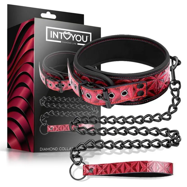Collar con Correa Ajustable Diamond Cuero Vegano de Diamond Line