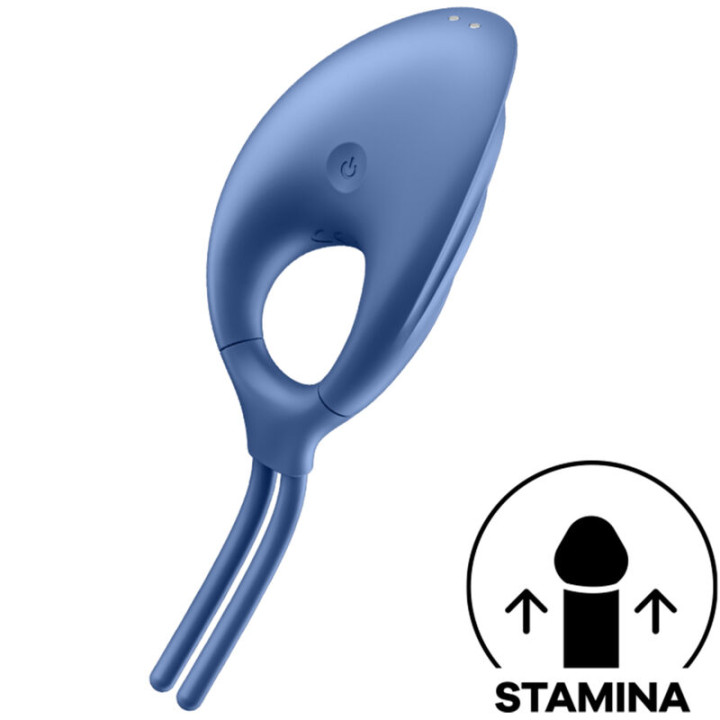 SATISFYER - SWORDSMAN ANILLO VIBRADOR AZUL | VibraZon