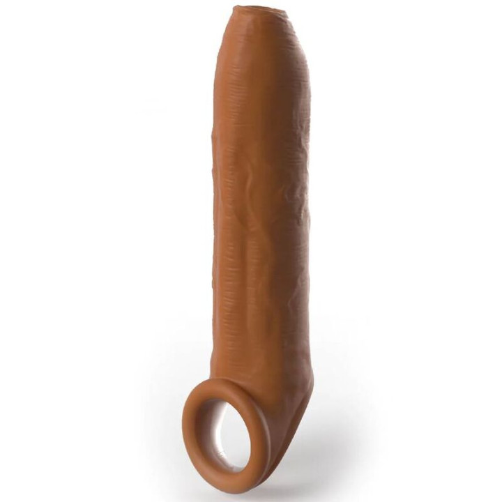 PIPEDREAMS - SLEEVE UNCUT 17,78 CM W STRAP CARAMEL | VibraZon