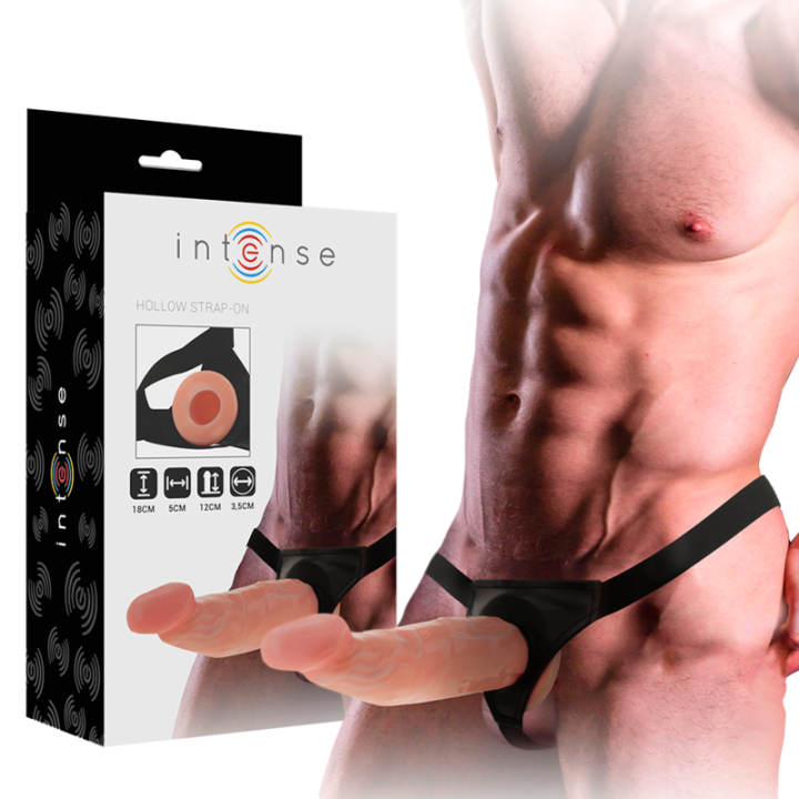 INTENSE - ARNÉS HUECO CON DILDO 18 X 3.5 CM | VibraZon