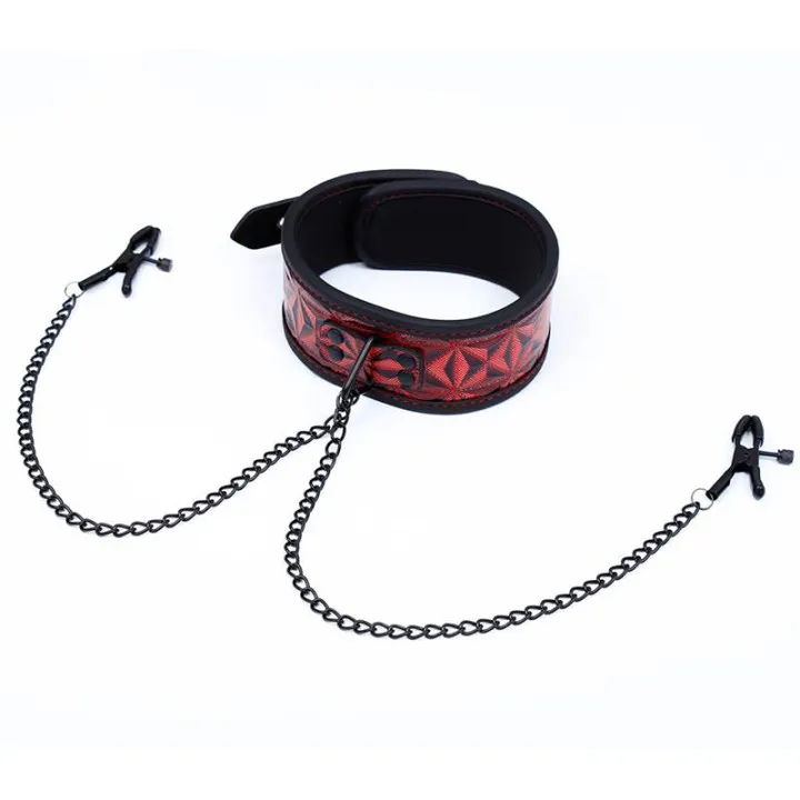 Collar con Pinzas para los Pezones Diamond Cuerpo Vegano de Diamond Line