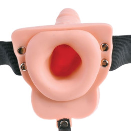 FETISH FANTASY SERIES - ARNÉS AJUSTABLE CONTROL REMOTO PENE REALÍSTICO CON TESTÍCULOS RECARGABLE Y VIBRADOR 15 CM | VibraZon