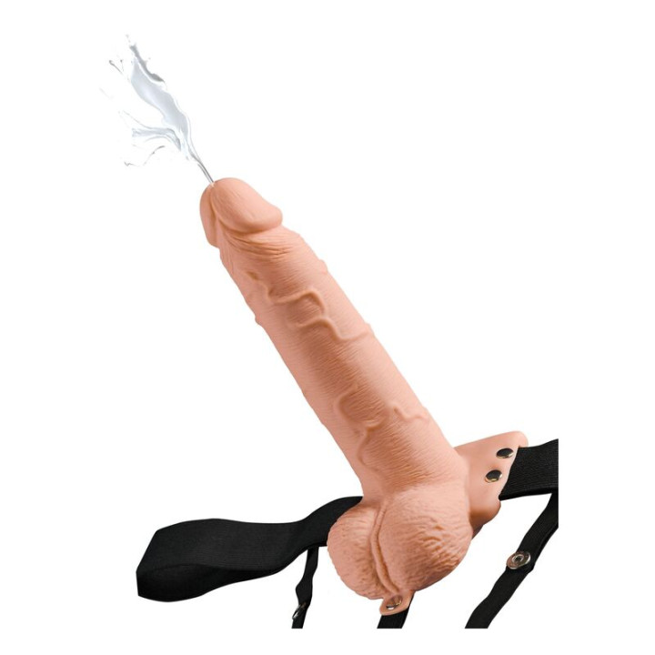 FETISH FANTASY SERIES - ARNÉS AJUSTABLE PENE REALÍSTICO CON TESTÍCULOS SQUIRTING 19 CM | VibraZon