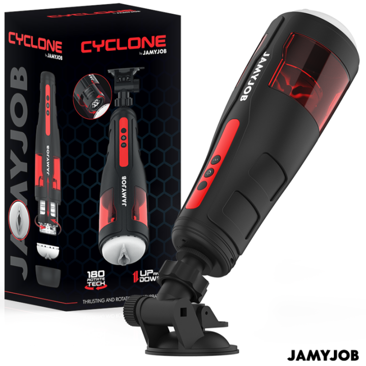 JAMYJOB - CYCLONE MASTURBADOR VAGINA AUTOMÁTICO 10 MODOS ROTACIÓN Y EMPUJE | VibraZon