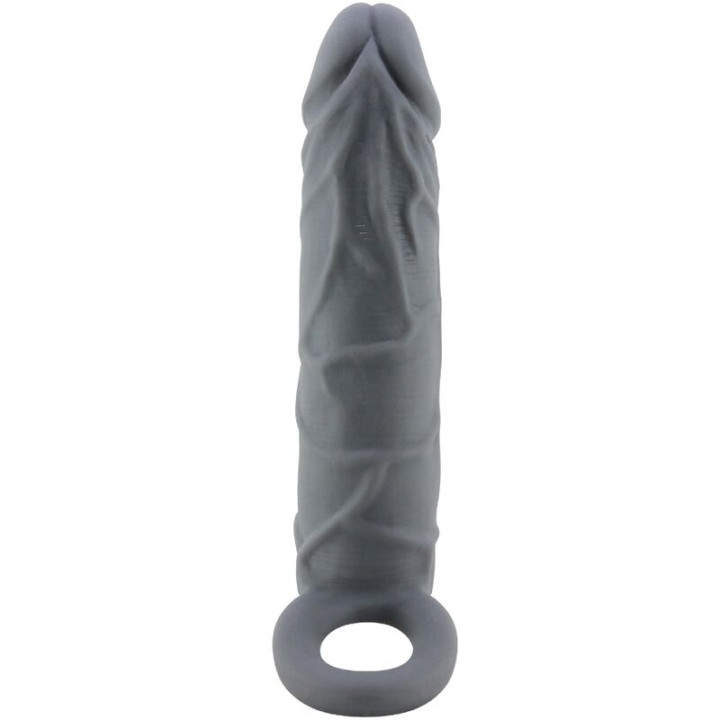PRETTY LOVE - FUNDA DE PENE DE PIEL REALÍSTICA GRIS OSCURO | VibraZon