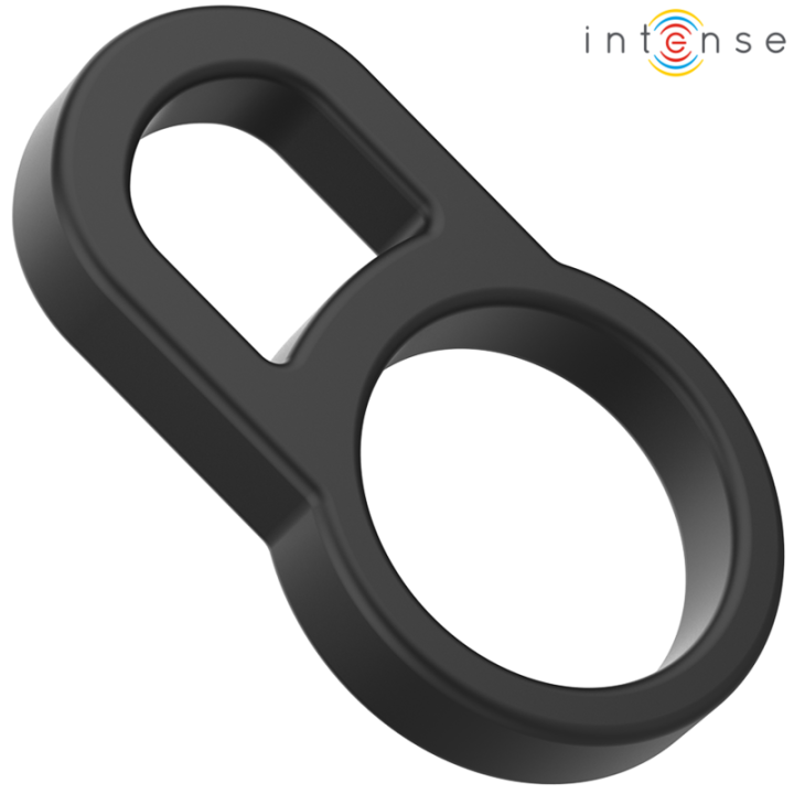 INTENSE - BOBBY ANILLO DOBLE PARA PENE SILICONA NEGRO | VibraZon