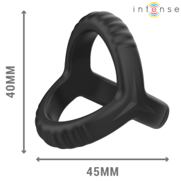 INTENSE - CARSON ANILLO DOBLE PARA PENE SILICONA NEGRO MODELO 4 | VibraZon
