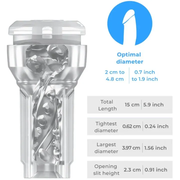KIIROO - SENSACION POCKET STROKER CRYSTAL BY KIIROO TRANSPARENTE