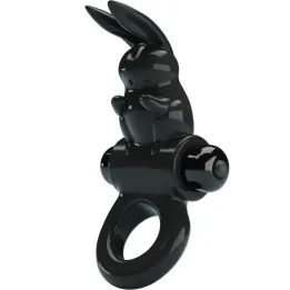 PRETTY LOVE - EXCITING ANILLO ANILLO VIBRADOR RABBIT 10 VIBRACIONES NEGRO