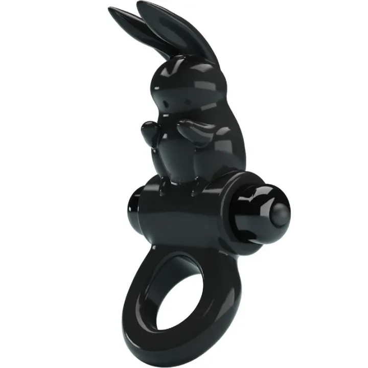 PRETTY LOVE - EXCITING ANILLO ANILLO VIBRADOR RABBIT 10 VIBRACIONES NEGRO