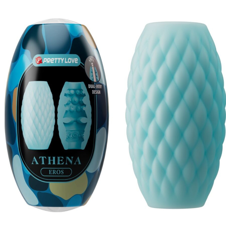 PRETTY LOVE - ATHENA EROS MASTURBADOR MASCULINO SILICONA CELESTE | VibraZon