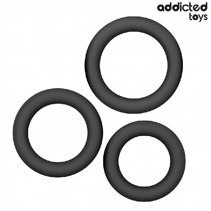 ADDICTED JUGUETES - SET DE ANILLOS SILICONA MODELO 1