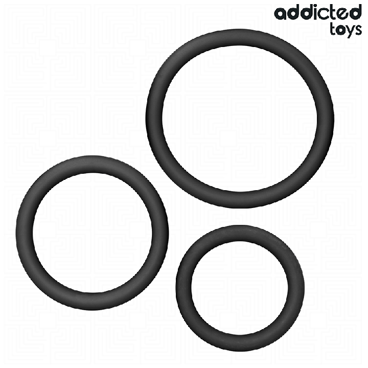 ADDICTED JUGUETES - SET DE ANILLOS SILICONA MODELO 2 | VibraZon
