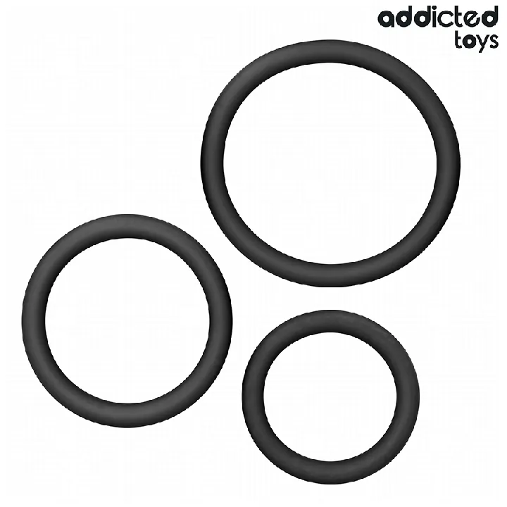 ADDICTED JUGUETES - SET DE ANILLOS SILICONA MODELO 2