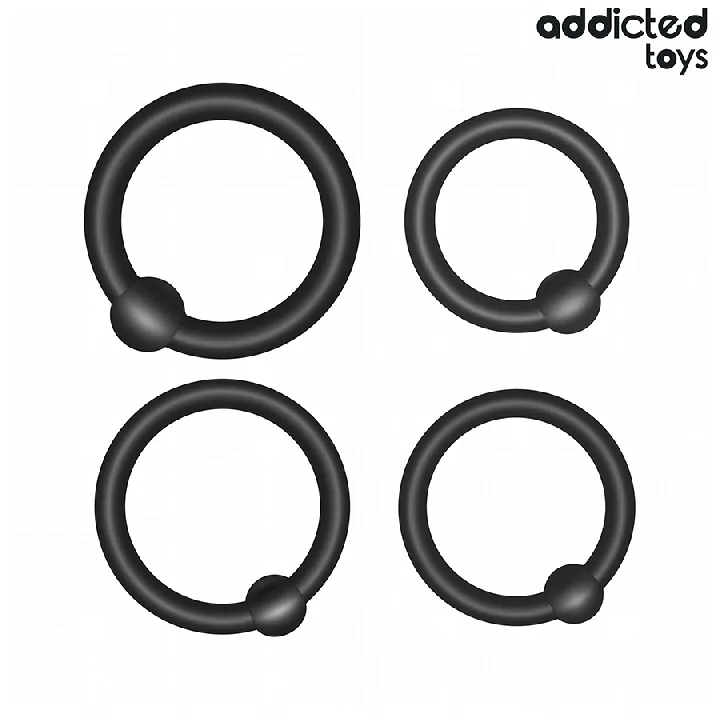 ADDICTED JUGUETES - SET ANILLOS SILICONA DE PRESIÓN