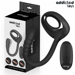 ADDICTED JUGUETES - ANILLO PENE VIBRADOR PUNTO·P CONTROL REMOTO | VibraZon