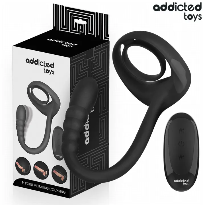 ADDICTED JUGUETES - ANILLO PENE VIBRADOR PUNTO·P CONTROL REMOTO