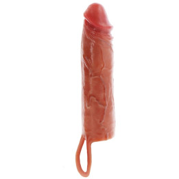 GET REAL - FUNDA HYDRATED SKIN DE SILICONA PARA PENE CARAMELO 20 CM | VibraZon