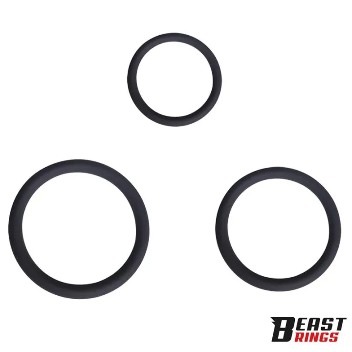 Set de 3 Anillos para el Pene Silicona S, M y L de Beast Rings