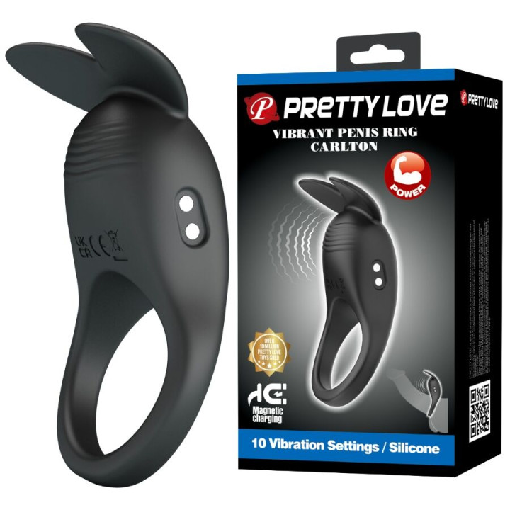PRETTY LOVE - CARLTON ANILLO PARA PENE CON ESTIMULADOR DE CLÍTORIS | VibraZon