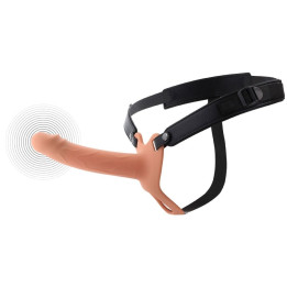 HIDDEN DESIRE - INFERNO ARNES CON DILDO FUNDA PARA PENE CON VIBRACIÓN 18 CM | VibraZon