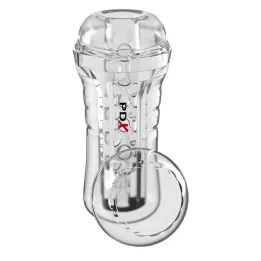 PDX ELITE - MASTURBADOR TRANSPARENTE VIEWTUBE PLUS SEE-THRU EZ-GRIP 21 CM