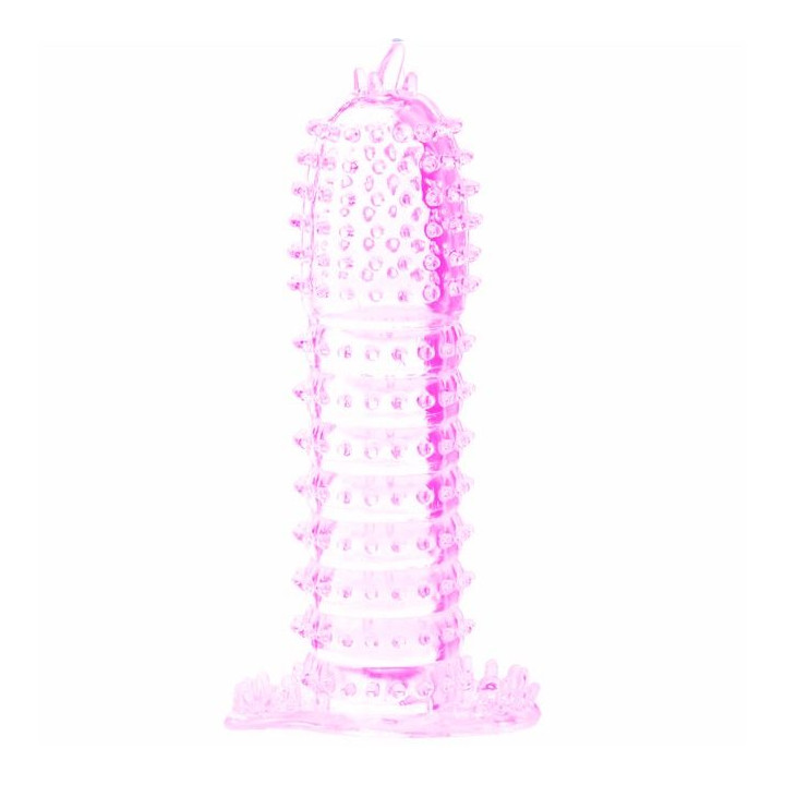 BAILE - FUNDA PARA PENE CON PUNTOS ESTIMULANTES ROSA 14 CM | VibraZon