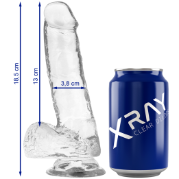 X RAY - CLEAR DILDO REALISTA TRANSPARENTE 18.5 CM -O- 3.8 CM | VibraZon