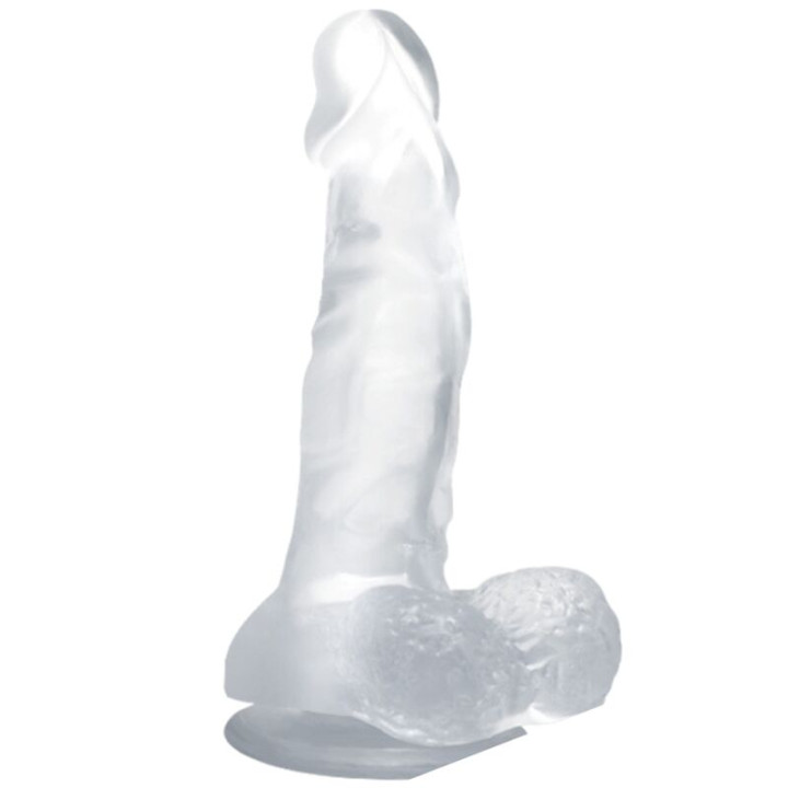 BAILE - DILDO REALÍSTICO CON VENTOSA Y TESTÍCULOS 16.7 CM TRANSPARENTE | VibraZon